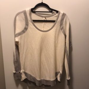 Free people grey and white thermal